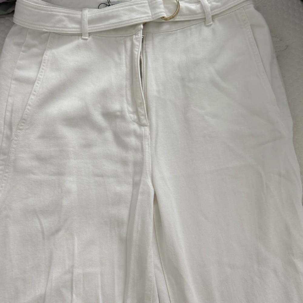 Zara Crisp White Trousers
